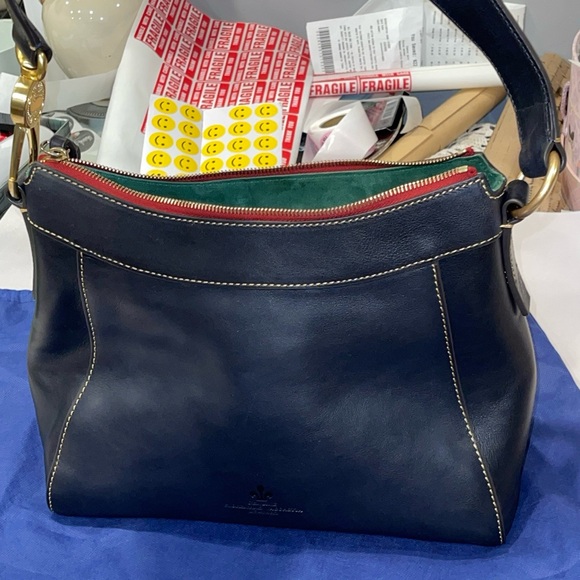 DOONEY & BOURKE Florentine Vacchetta leather, Black, Sholder, Hobo, With Duster - Picture 13 of 14